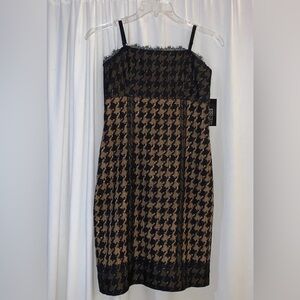 Etcetera Black and Tan Strapless Dress, sz. 4